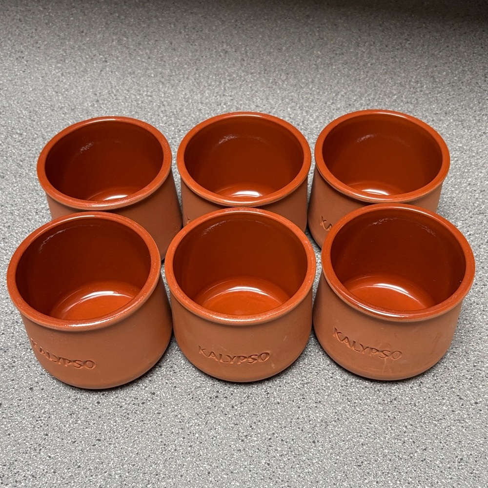 Kalypso Terracotta Yogurt Cups / Planters Set of 6 - Picture 5 of 5